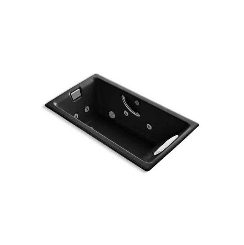Kohler - Tea-for-Two 66'' x 36'' drop-in whirlpool bath - Black