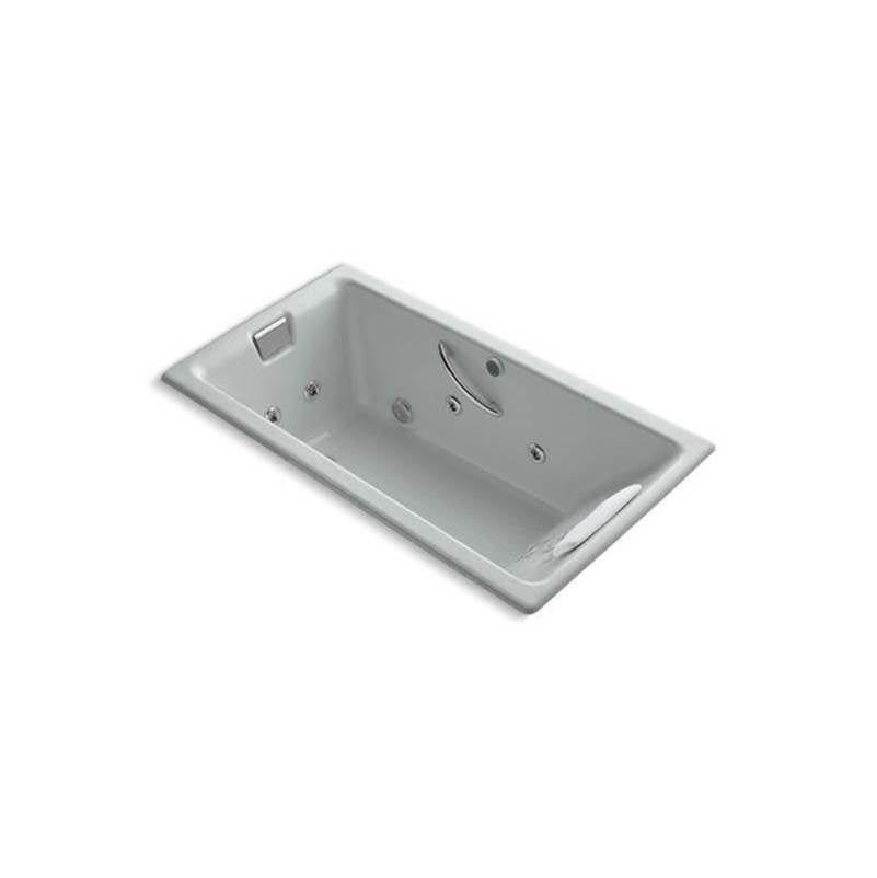 Kohler - Tea-for-Two 66'' x 36'' drop-in whirlpool bath - Ice Grey