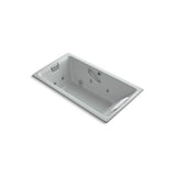 Kohler - Tea-for-Two 66'' x 36'' drop-in whirlpool bath - Ice Grey
