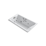 Kohler - Tea-for-Two 66'' x 36'' drop-in Effervescence whirlpool bath - White