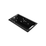 Kohler - Tea-for-Two 66'' x 36'' drop-in Effervescence whirlpool bath - Black