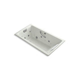Kohler - Tea-for-Two 66'' x 36'' drop-in Effervescence whirlpool bath - Dune