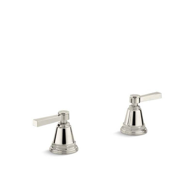 Kohler - Pinstripe Pure Deck-mount bath faucet handle trim with Lever design - Vibrant Polished Nickel