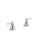 Kohler - Pinstripe Pure Deck-mount bath faucet handle trim with Lever design - Vibrant Polished Nickel