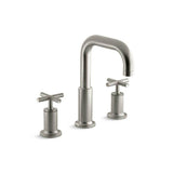 Kohler - Purist Deck-mount bath faucet trim with Cross handles - Vibrant Brushed Nickel