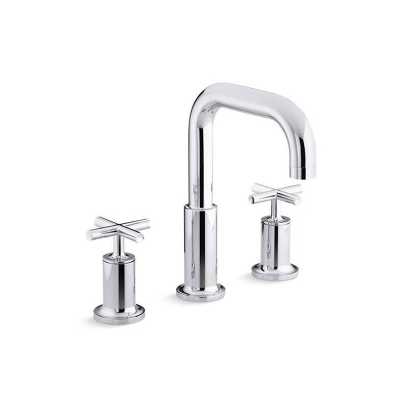 Kohler - Purist Deck-mount bath faucet trim with Cross handles - Polished Chrome