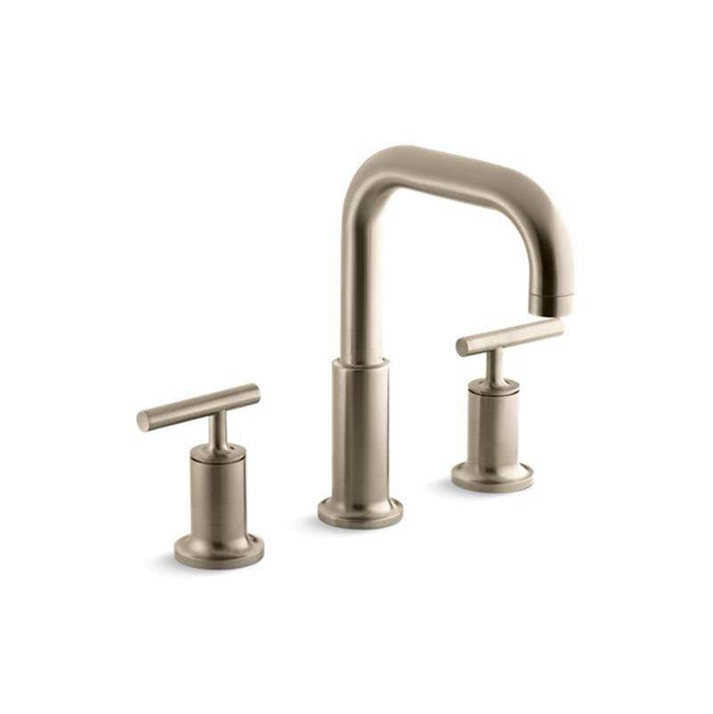 Kohler - Purist Deck-mount bath faucet trim with Lever handles - Vibrant Brushed Bronze