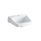 Kohler - ChesapeakeE 19-1/4'' x 17-1/4'' wall-mount/concealed arm carrier bathroom sink with single faucet hole - White