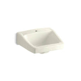 Kohler - ChesapeakeE 19-1/4'' x 17-1/4'' wall-mount/concealed arm carrier bathroom sink with single faucet hole - Biscuit
