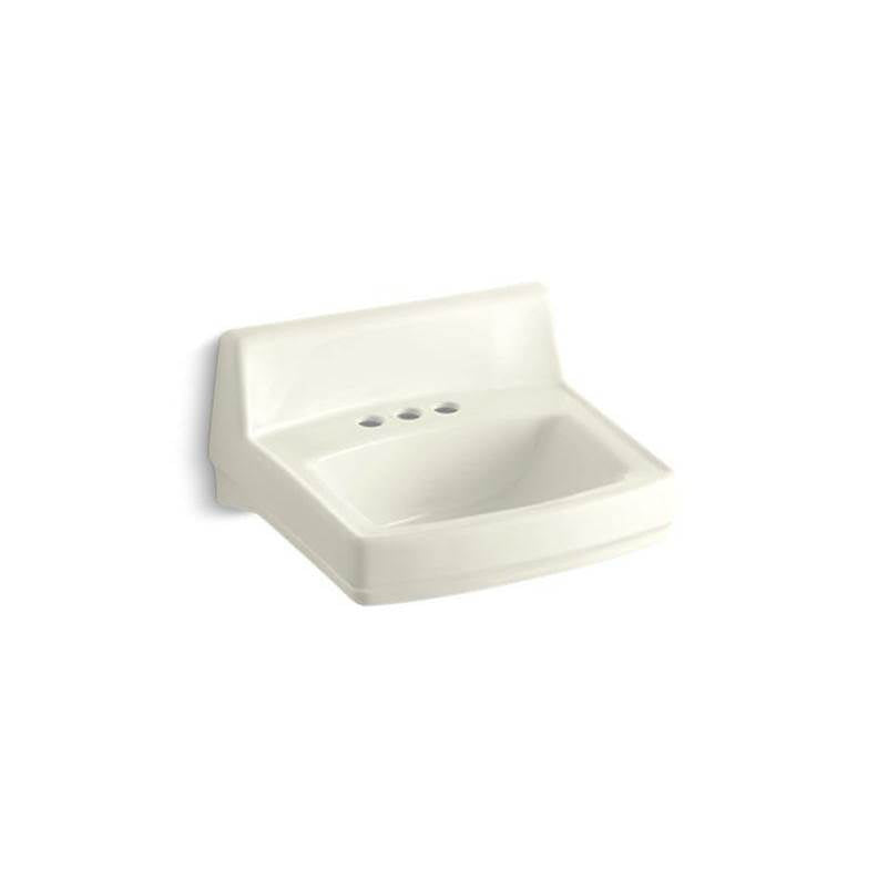 Kohler - GreenwichE 20-3/4'' x 18-1/4'' wall-mount/concealed arm carrier bathroom sink with 4'' centerset faucet holes - Biscuit
