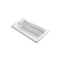 Kohler - Mariposa 66'' x 35-7/8'' drop-in whirlpool bath with Bask heated surface and end drain - White