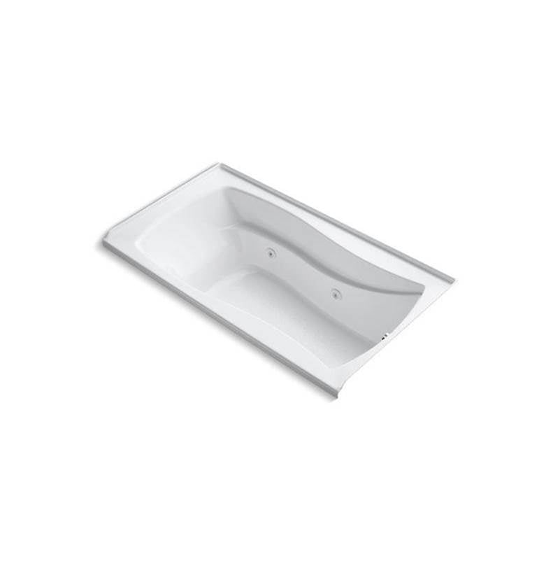 Kohler - Mariposa 66'' x 35-7/8'' alcove whirlpool bath with Bask heated surface, integral flange, and right-hand drain - White