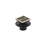 Kohler - Clearflo Square design tile-in shower drain - Vibrant French Gold