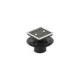 Kohler - Clearflo Square design tile-in shower drain - Vibrant Polished Nickel