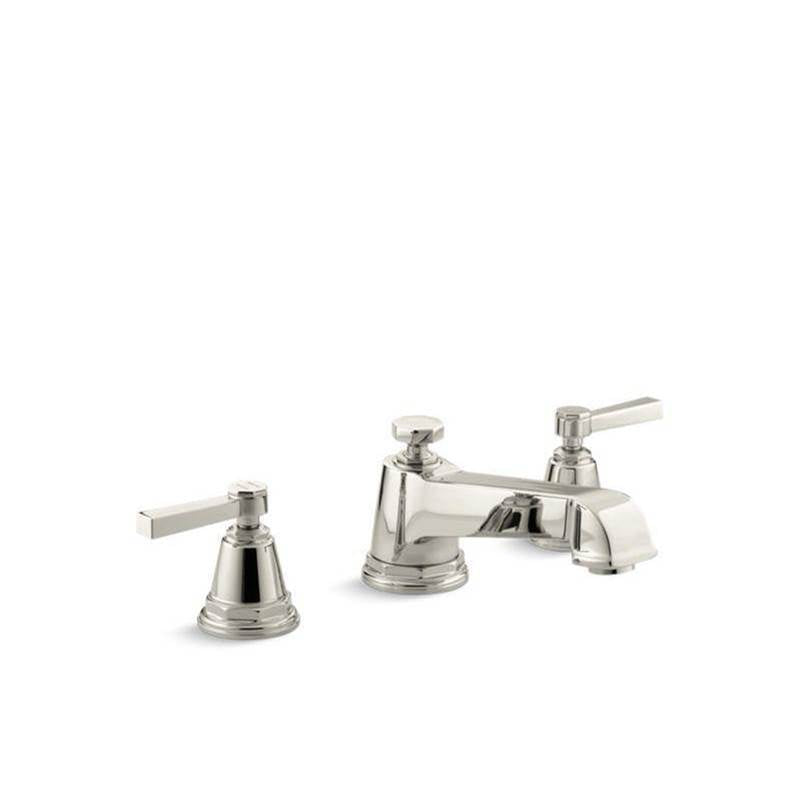 Kohler - Pinstripe Pure Deck-mount bath faucet trim - Vibrant Polished Nickel