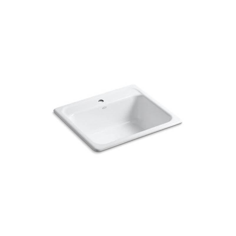 Kohler - MayfieldE 25'' top-mount single-bowl kitchen sink - White