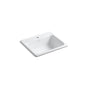 Kohler - MayfieldE 25'' top-mount single-bowl kitchen sink - White