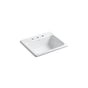 Kohler - MayfieldE 25'' top-mount single-bowl kitchen sink - White