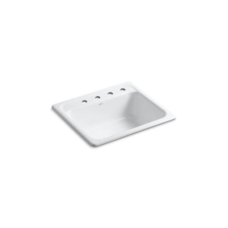 Kohler - MayfieldE 25'' top-mount single-bowl kitchen sink - White