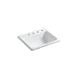 Kohler - MayfieldE 25'' top-mount single-bowl kitchen sink - White