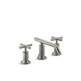 Kohler - Purist Widespread bathroom sink faucet with Cross handles, 1.2 gpm - Vibrant Brushed Nickel