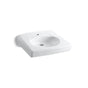 Kohler - BrenhamE Wall-mount or concealed carrier arm mount commercial bathroom sink with single faucet hole and no overflow - White