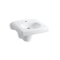 Kohler - BrenhamE Wall-mount or concealed carrier arm mount commercial bathroom sink with single faucet hole and shroud - White