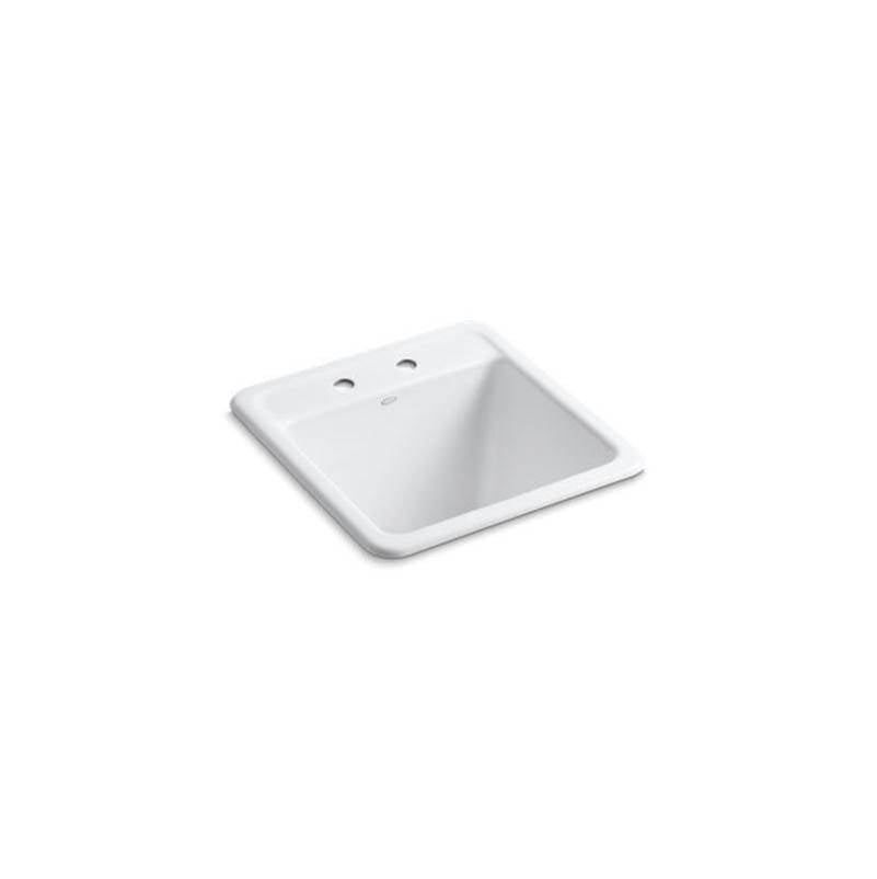 Kohler - Park FallsE 21'' top-/undermount single-bowl utility sink - White