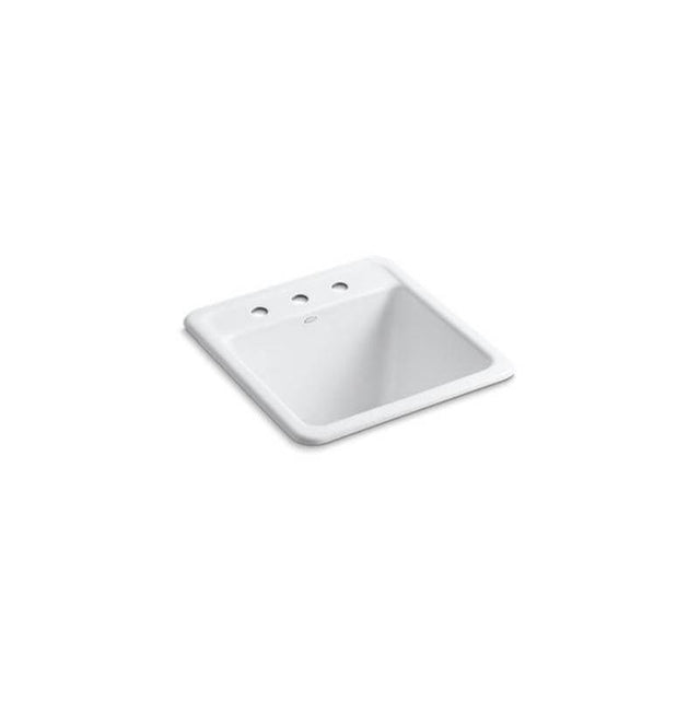 Kohler - Park FallsE 21'' top-/undermount single-bowl utility sink - White