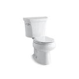 Kohler - Wellworth Two-piece round-front toilet, 1.28 gpf - White