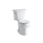Kohler - Wellworth Two-piece round-front toilet, 1.28 gpf - White