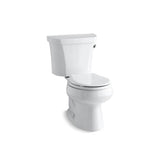 Kohler - Wellworth Two-piece round-front toilet, 1.28 gpf - White