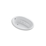 Kohler - Sunward 60'' x 42'' drop-in whirlpool bath with Bask heated surface - White