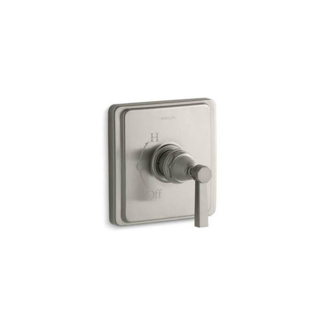 Kohler - Pinstripe Pure Rite-Temp valve trim with lever handle - Vibrant Brushed Nickel