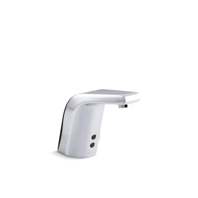 Kohler - Sculpted Touchless single-hole lavatory faucet with InsightE sensor technology and temperature mixer, HES-powered, less drain, 0.35 gpm - Polished Chrome