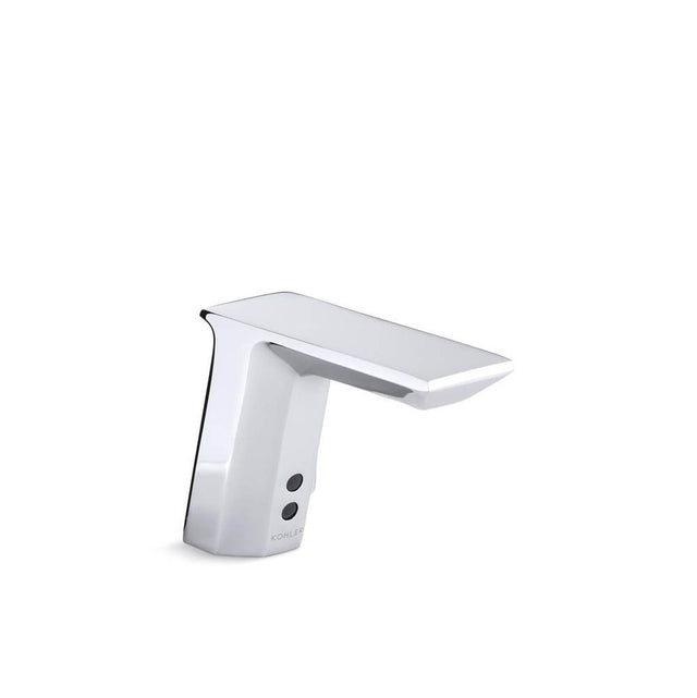 Kohler - Geometric Touchless single-hole lavatory faucet with InsightE sensor technology and temperature mixer, HES-powered, 0.5 gpm - Polished Chrome
