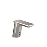 Kohler - Geometric Touchless single-hole lavatory faucet with InsightE sensor technology, HES-powered, 0.5 gpm - Vibrant Stainless