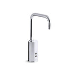 Kohler - Gooseneck Widespread commercial lavatory faucet with sculpted lever handles, metal drain, red/blue indexing and vandal-resistant aerator - Polished Chrome