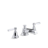 Kohler - Pinstripe Widespread bathroom sink faucet with Lever handles, 1.2 gpm - Polished Chrome
