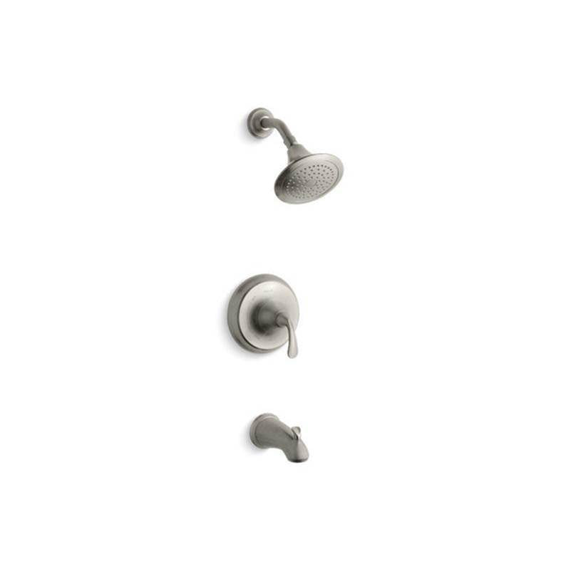 Kohler - Fort1/2 Rite-Temp bath and shower trim kit, 2.5 gpm, slip-fit spout - Vibrant Brushed Nickel