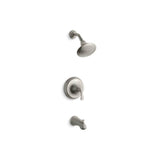 Kohler - Fort1/2 Rite-Temp bath and shower trim kit, 2.5 gpm, slip-fit spout - Vibrant Brushed Nickel