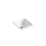 Kohler - Iron/Tones 17'' top-/undermount single-bowl bar sink - White