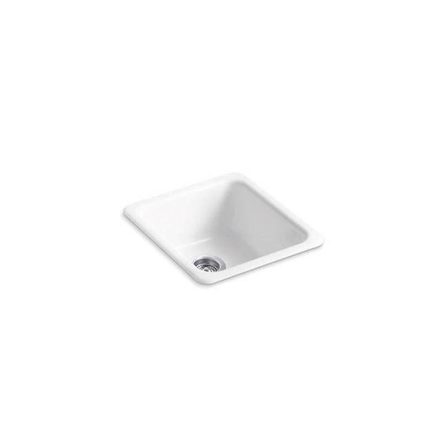 Kohler - Iron/Tones 17'' top-/undermount single-bowl bar sink - White