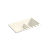 Kohler - Iron/Tones Smart Divide 33'' top-/undermount double-bowl kitchen sink - Biscuit