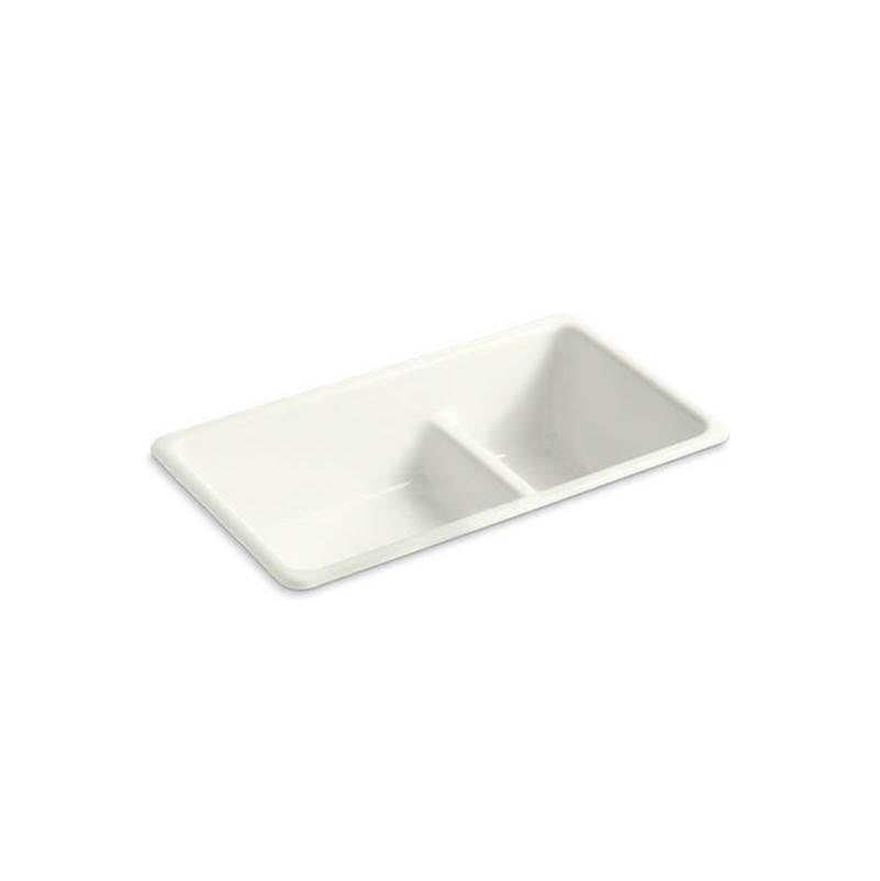 Kohler - Iron/Tones Smart Divide 33'' top-/undermount double-bowl kitchen sink - Dune