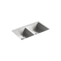 Kohler - VaultE 32'' undermount double-bowl kitchen sink - Stainless Steel