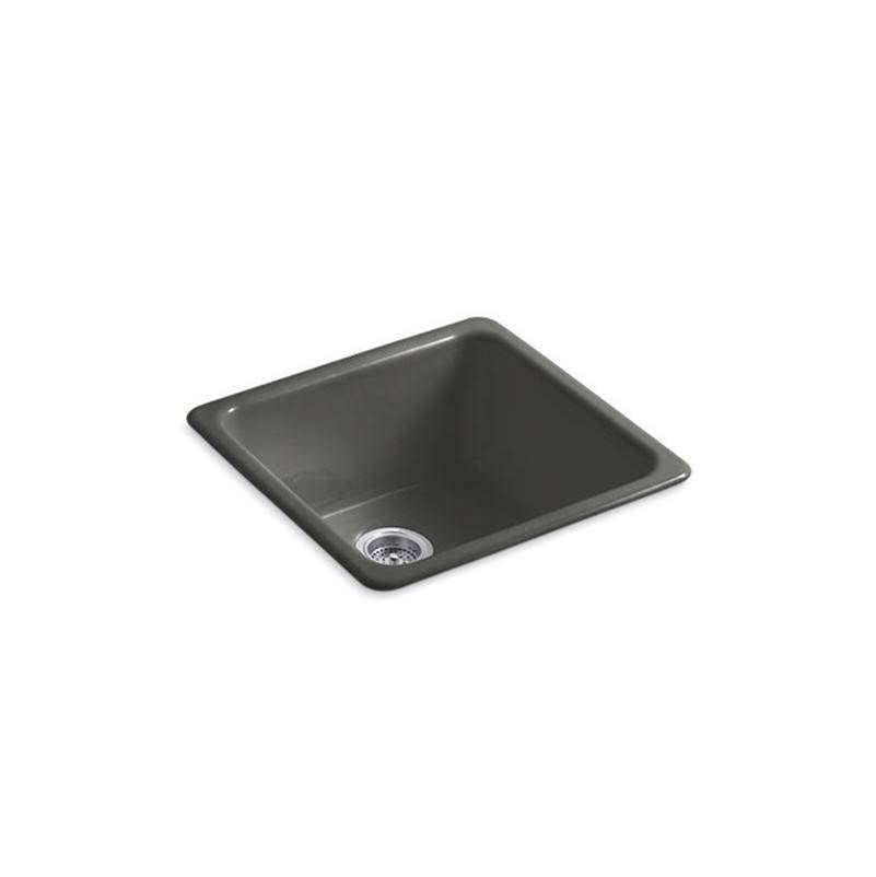 Kohler - Iron/Tones 21'' top-/undermount single-bowl bar sink - Thunder Grey