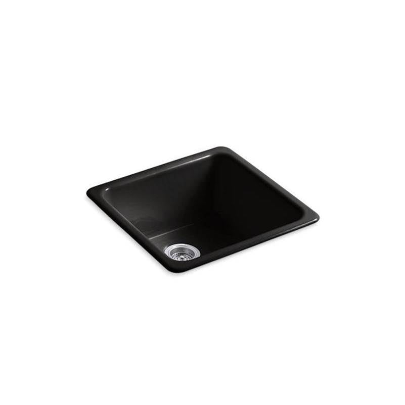 Kohler - Iron/Tones 21'' top-/undermount single-bowl bar sink - Black