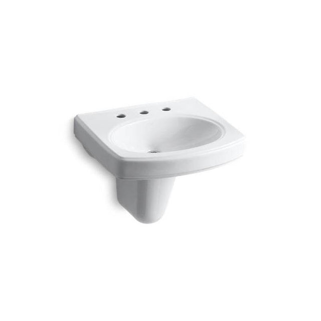 Kohler - Pinoir 22'' oval wall-mount bathroom sink - White