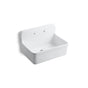 Kohler - GilfordE 30'' x 22'' bracket-mount scrub-up/plaster sink with 8'' widespread faucet holes - White